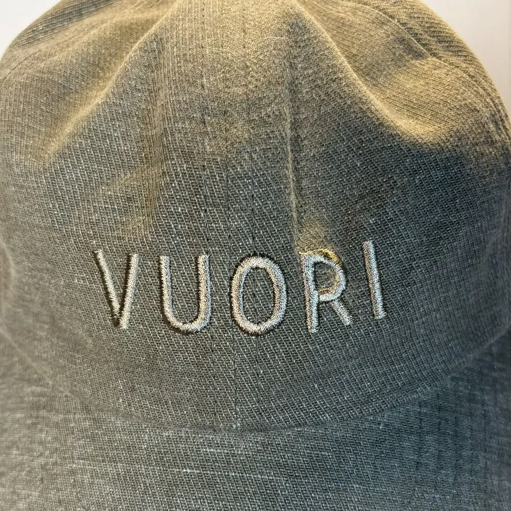 Vuori Ball Cap Unisex BackStrap  Army‎ Green Logo Embroidered Tags Travel Hike